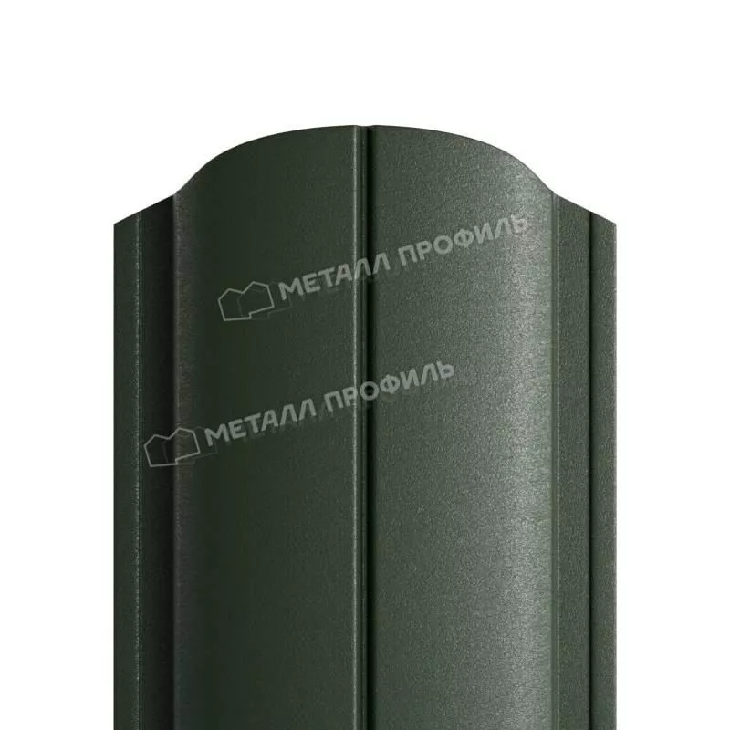 Штакетник Металл Профиль ELLIPSE-O (Закругленный) VikingMP E 0,5 мм RAL 6007 Бутылочно-зеленый купить в екатеринбурге