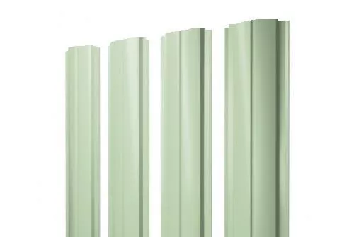 Штакетник Grand Line Slim Полукруглый 0,45 PE RAL 6019 Бело-зеленый купить в екатеринбурге