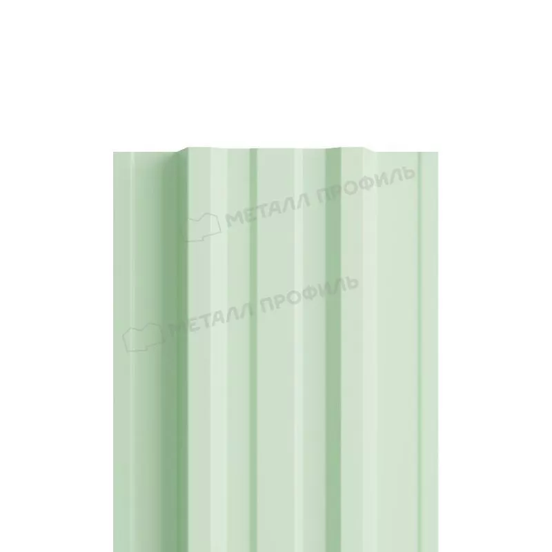 Штакетник Металл Профиль TRAPEZE-Т (Прямой) NormanMP 0,5 мм RAL 6019 Бело-зеленый купить в екатеринбурге