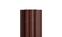 Штакетник Металл Профиль TRAPEZE-Т (Прямой) VikingMP Е 0,5 мм RAL 8017 Шоколад. Артикул: MP_Sht_449