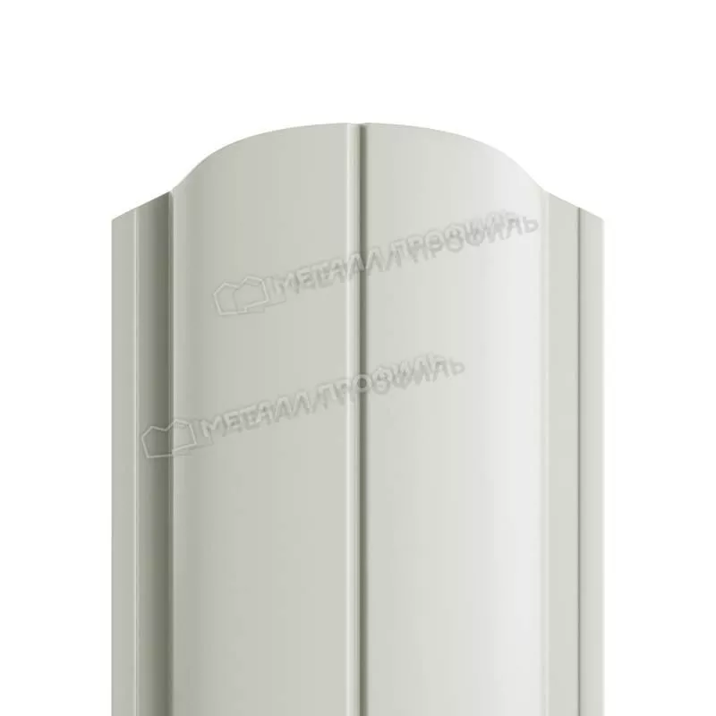 Штакетник Металл Профиль ELLIPSE-O (Закругленный) NormanMP 0,5 мм RAL 9002 серо-белый купить в екатеринбурге