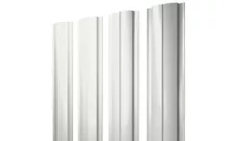 Штакетник Grand Line Slim Полукруглый 0,5 Velur RAL 9003 Сигнальный белый. Артикул: Slim_Crug_097