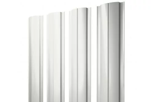 Штакетник Grand Line Slim Полукруглый 0,4 PE RAL 9003 Сигнальный белый купить в екатеринбурге