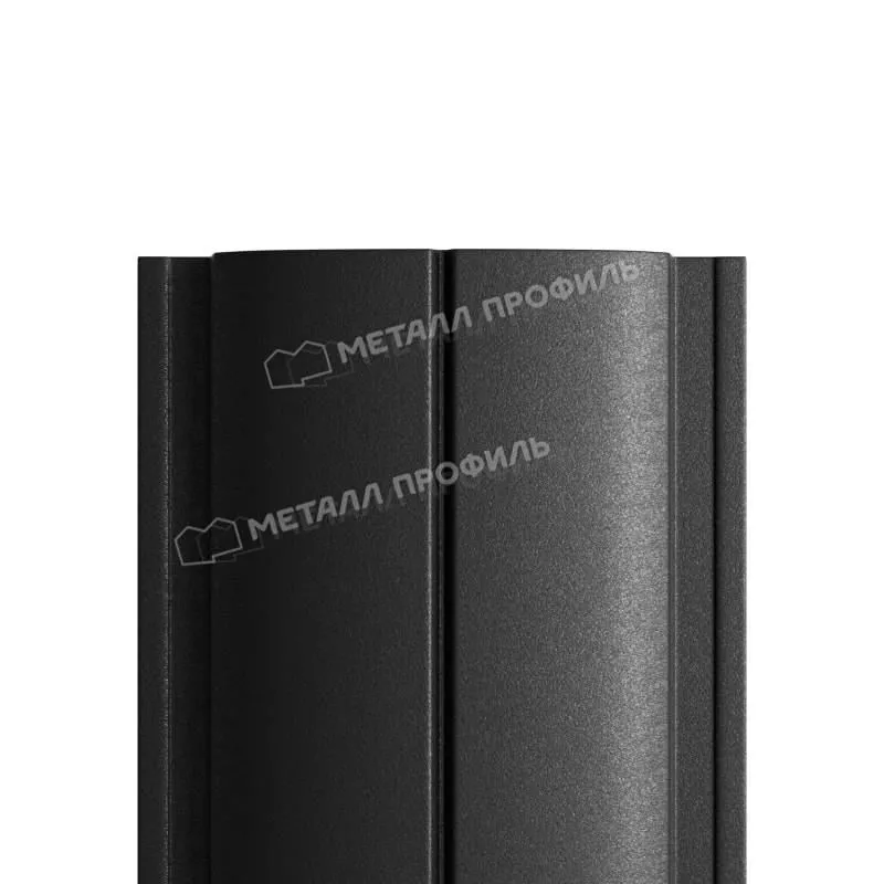 Штакетник Металл Профиль ELLIPSE-Т (Прямой) PURMAN 0,5 мм RAL 9005 Черный купить в екатеринбурге