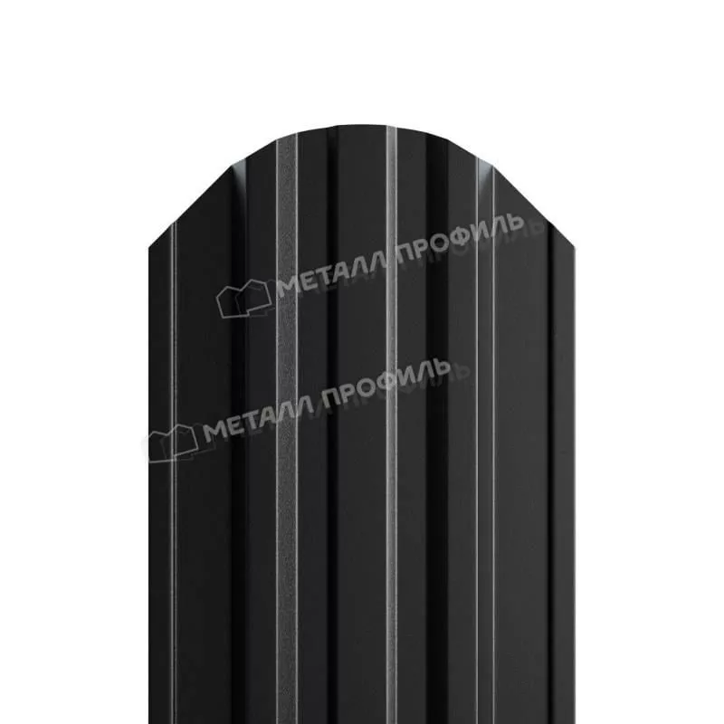 Штакетник Металл Профиль TRAPEZE-O (Закругленный) VikingMP 0,45 мм RAL 9005 Черный купить в екатеринбурге