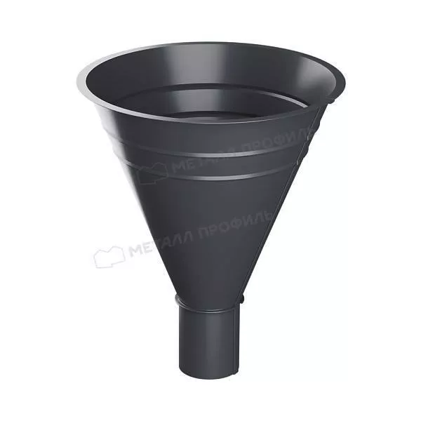 Воронка водосборная МЕТАЛЛ ПРОФИЛЬ Foramina PUR D100/300 Ral 7024 купить в екатеринбурге