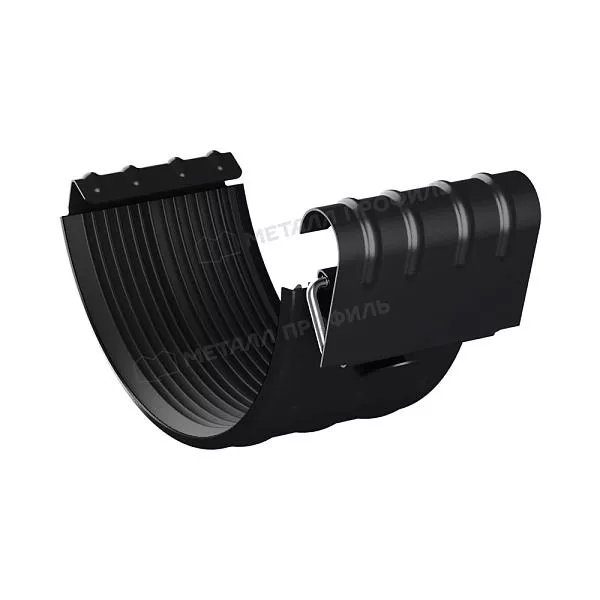 Соединитель желоба МЕТАЛЛ ПРОФИЛЬ PURMAN BLACK EDITION D125 Ral 9005 купить в екатеринбурге