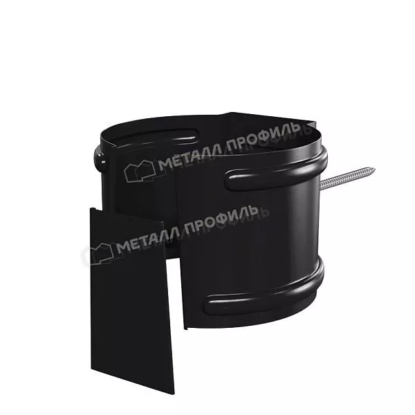 Держатель трубы МЕТАЛЛ ПРОФИЛЬ PURMAN BLACK EDITION D100 (на кирпич) Ral 9005 купить в екатеринбурге