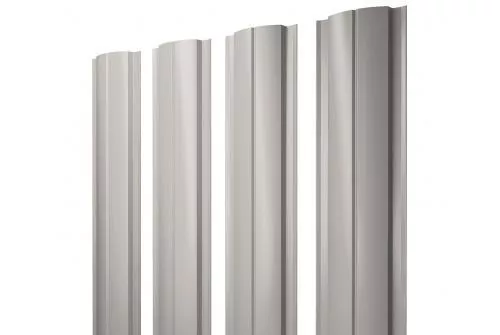 Штакетник Grand Line Slim Полукруглый 0,5 GreenCoat Pural RR 21 светло-серый купить в екатеринбурге