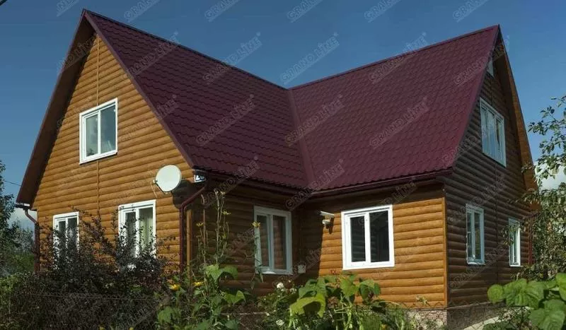 Сайдинг Блок-хаус 0,390 0,5 Satin RAL 3005 красное вино купить в екатеринбурге