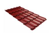 Металлочерепица Grand Line Kvinta Plus 3D 0,5 Satin RAL 3011 коричнево-красный – Купить оптом и в розницу