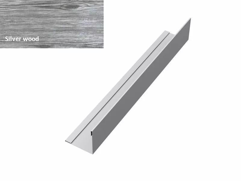 Планка завершающая 50х50 жалюзи Milan 0,45 Print Premium Silver Wood GL купить в екатеринбурге