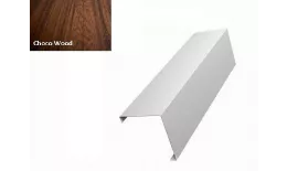 Декоративная накладка на столб угловая жалюзи Milan,Tokyo 0,45 Print Elite Choco Wood GL. Артикул: 27302