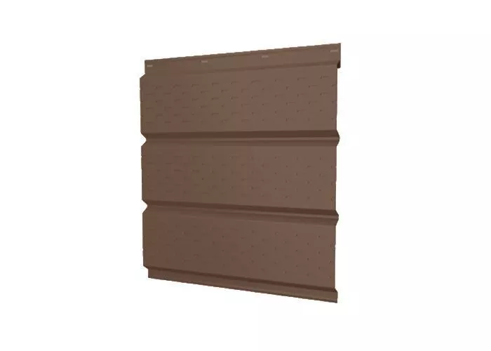 Софит металл GL с перфорацией GreenCoat Pural Matt 0,5 мм RR 32 темно-коричневый купить в екатеринбурге