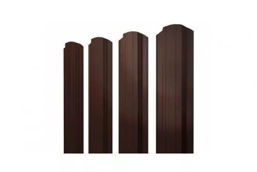 Штакетник Grand Line Прямоугольный фигурный 0,45 PE Double RAL 8017 Шоколад (2,0м) купить в екатеринбурге