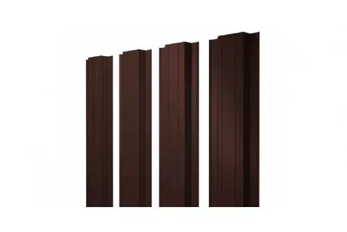 Штакетник Grand Line Прямоугольный 0,45 PE Double RAL 8017 Шоколад (1,8м) купить в екатеринбурге