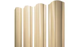 Штакетник Круглый фигурный 0,45 PE RAL 1014 слоновая кость. Цена: 128 руб. Артикул: 39110