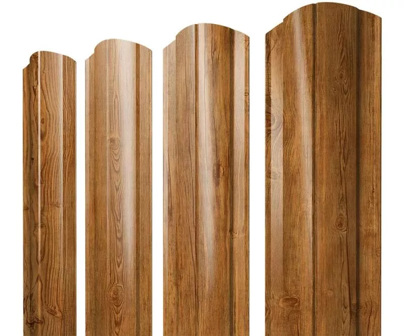 Штакетник Круглый фигурный 0,45 Print-Double Elite Golden Wood купить в екатеринбурге