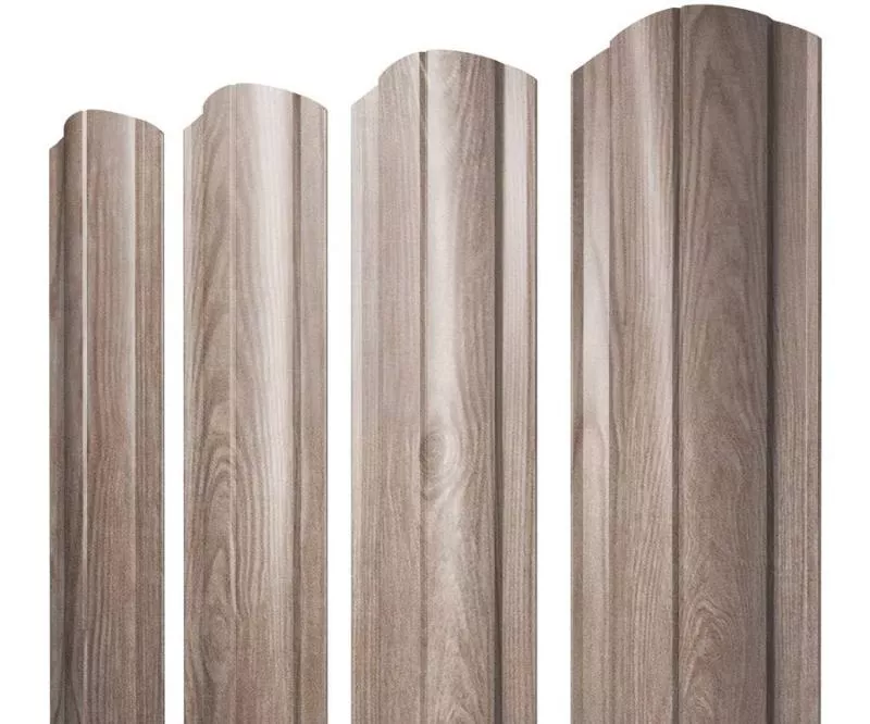 Штакетник Круглый фигурный 0,45 Print-Double Elite White Wood купить в екатеринбурге