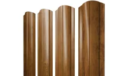 Штакетник Круглый фигурный 0,45 Print-Double Premium Golden Wood. Артикул: 39321