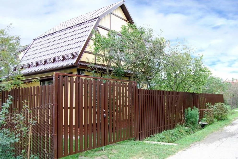 Штакетник Круглый фигурный 0,45 Print Elite Chestnut Wood TwinColor купить в екатеринбурге