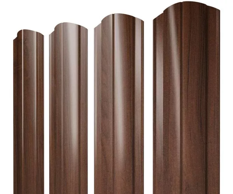 Штакетник Круглый фигурный 0,45 Print Elite Choco Wood TwinColor купить в екатеринбурге