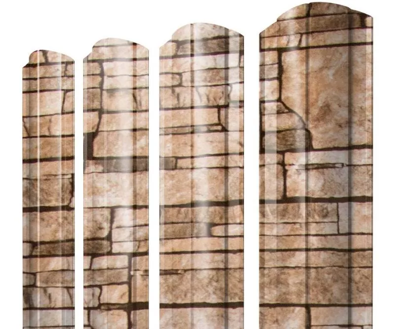 Штакетник Круглый с прямым резом 0,45 Print Elite Sand Stone TwinColor купить в екатеринбурге
