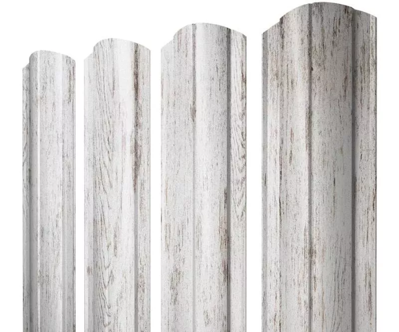 Штакетник Круглый фигурный 0,45 Print Elite Snow Wood TwinColor купить в екатеринбурге