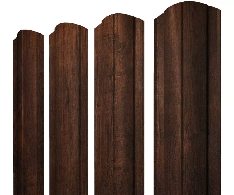 Штакетник Круглый фигурный 0,45 Print Premium Cherry Wood Dark FTC купить в екатеринбурге