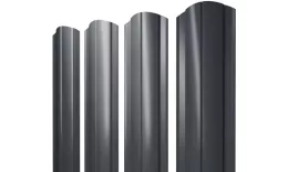 Штакетник Круглый фигурный 0,5 Drap RAL 7024 мокрый асфальт. Цена: 135 руб. Артикул: 46312