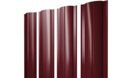 Штакетник Круглый с прямым резом 0,45 Drap RAL 3005 красное вино. Цена: 129 руб. Артикул: 39093