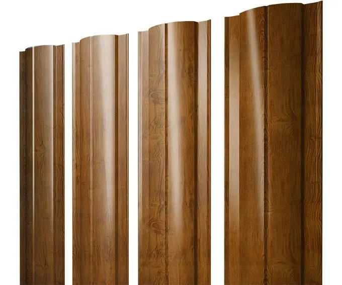 Штакетник Круглый с прямым резом 0,45 Print Elite Golden Wood TwinColor купить в екатеринбурге