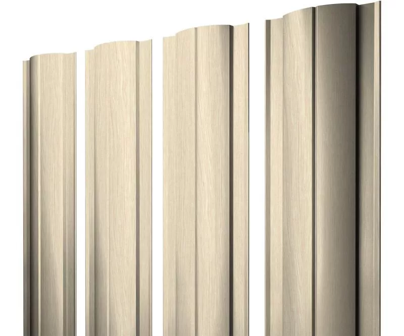 Штакетник Круглый с прямым резом 0,45 Print Elite Milky Wood TwinColor купить в екатеринбурге