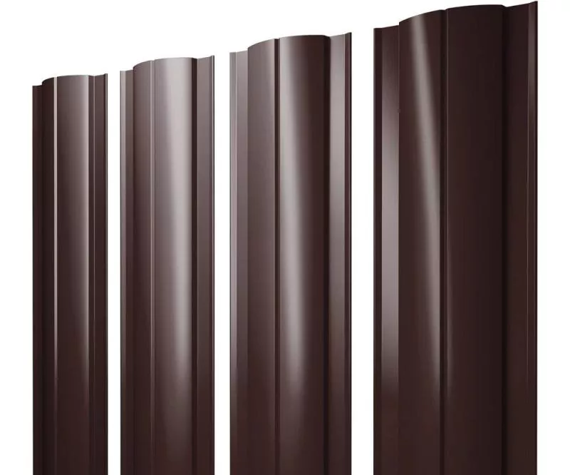 Штакетник Круглый с прямым резом 0,5 GreenCoat Pural BT, matt RR 887 шоколадно-коричневый (RAL 8017 шоколад) купить в екатеринбурге