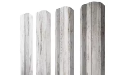 Штакетник Grand Line П-образный А фигурный 0,45 Print Premium РФ Silver Wood Серебряное дерево. Артикул: Pobr_Krug_47