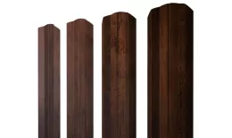 Штакетник М-образный А фигурный 0,45 Print-Double Premium Cherry Wood Fresh. Артикул: 38441