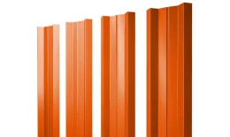 Штакетник М-образный А с прямым резом 0,45 PE RAL 2004 оранжевый. Цена: 102 руб. Артикул: 38364