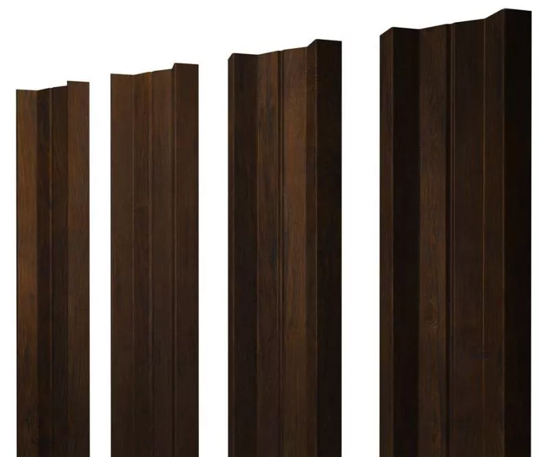 Штакетник М-образный А с прямым резом 0,45 Print Elite Chestnut Wood TwinColor купить в екатеринбурге