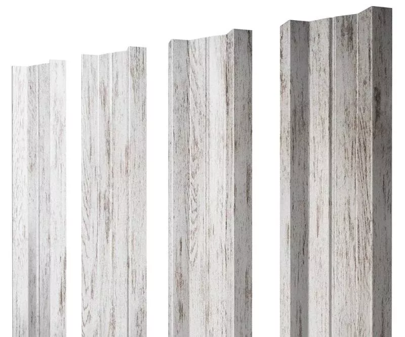Штакетник М-образный А с прямым резом 0,45 Print Elite Snow Wood TwinColor купить в екатеринбурге
