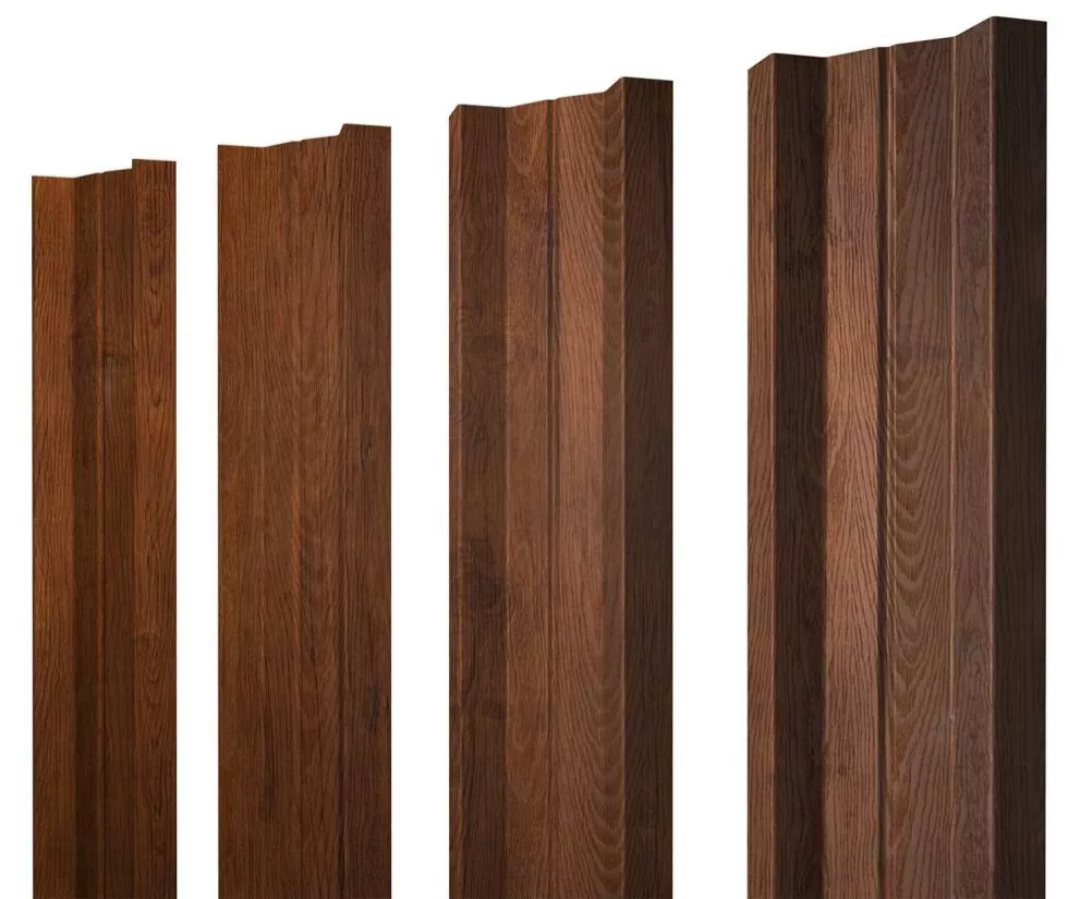Штакетник М-образный А с прямым резом 0,45 Print Premium Golden Wood Fresh TwinColor купить в екатеринбурге