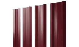 Штакетник М-образный А с прямым резом 0,5 Satin Matt RAL 3005 красное вино. Цена: 144 руб. Артикул: 46321