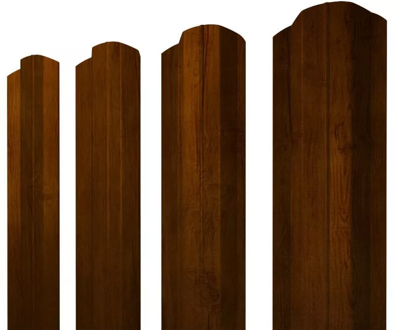 Штакетник М-образный B фигурный 0,4 Print Premium Golden Wood Intense FTC купить в екатеринбурге