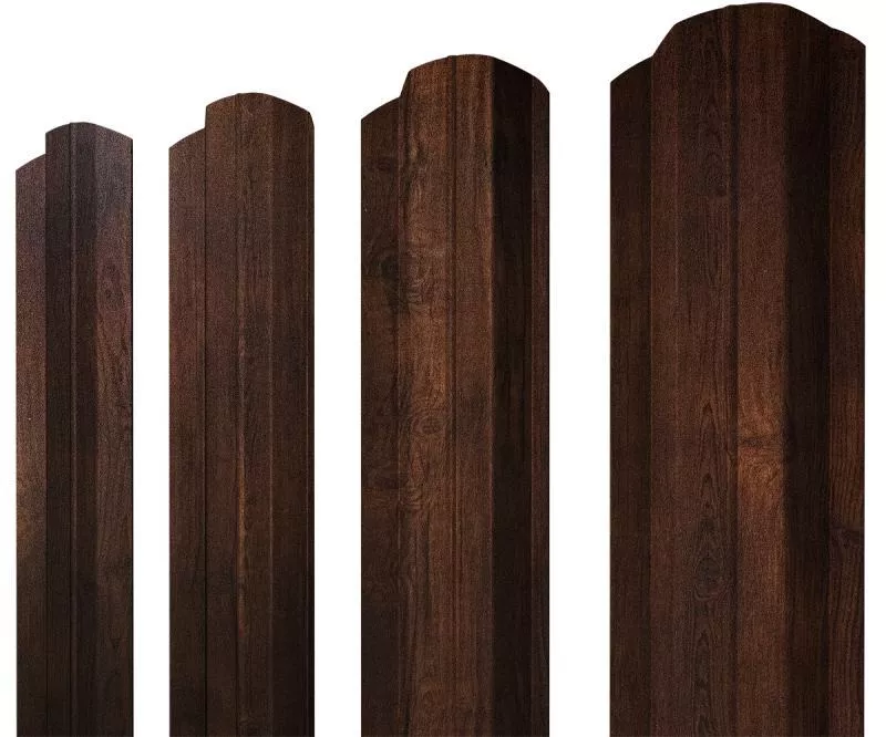 Штакетник М-образный B фигурный 0,45 Print-Double Premium Cherry Wood Dark F купить в екатеринбурге