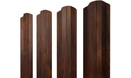 Штакетник М-образный B фигурный 0,45 Print Elite Chestnut Wood TwinColor. Артикул: 38330