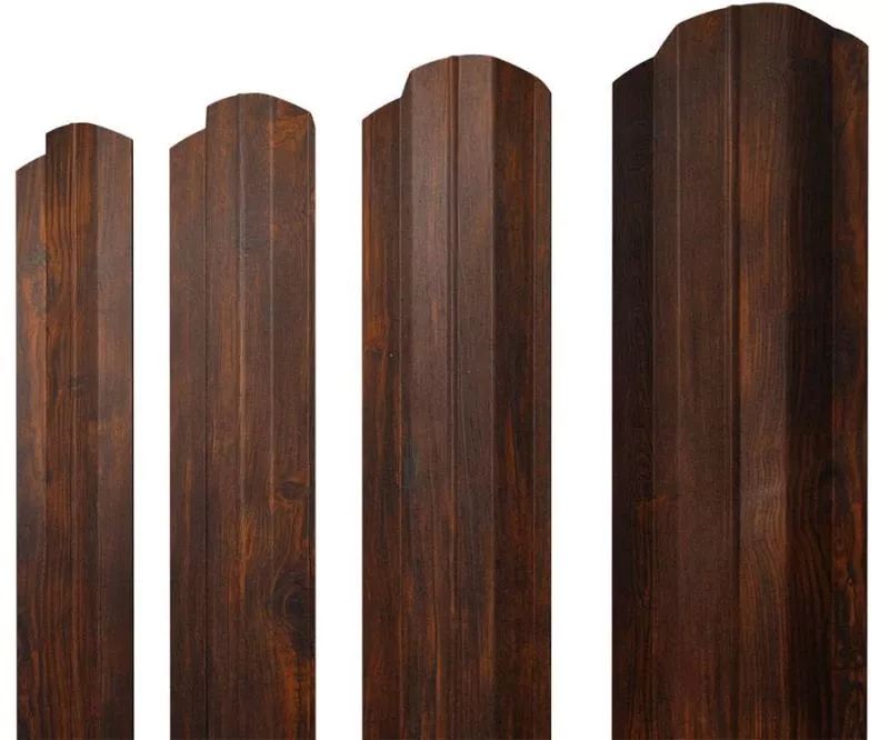 Штакетник М-образный B фигурный 0,45 Print Elite Chestnut Wood купить в екатеринбурге
