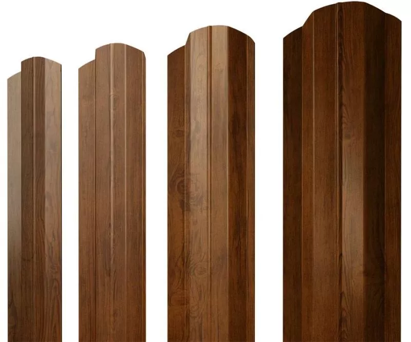 Штакетник М-образный B фигурный 0,45 Print Elite Golden Wood TwinColor купить в екатеринбурге