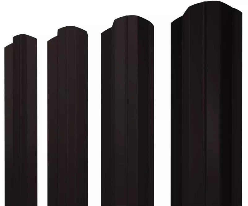 Штакетник М-образный B фигурный 0,5 PurPro RAL 9005 черный купить в екатеринбурге