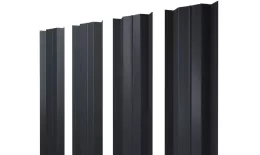 Штакетник М-образный В с прямым резом 0,45 Drap TwinColor RAL 7024 мокрый асфальт. Цена: 104 руб. Артикул: 38468