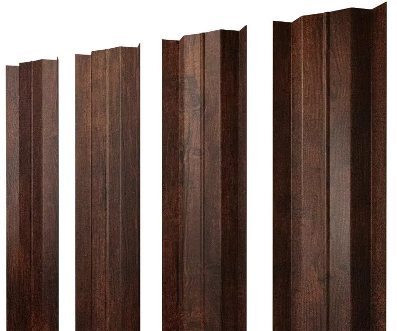 Штакетник М-образный В с прямым резом 0,45 Print-Double Premium Cherry Wood Dark F купить в екатеринбурге