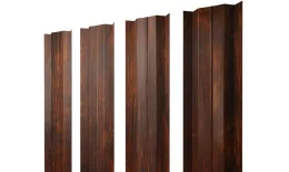 Штакетник М-образный В с прямым резом 0,45 Print Elite Chestnut Wood TwinColor. Артикул: 38491